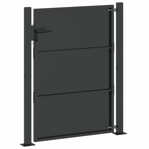 Dvorišna vrata - Vrtna vrata Crna 100 x 125 cm Čelik s praškastim premazom Cijena