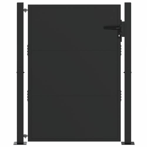 Dvorišna vrata - Vrtna vrata Crna 100 x 150 cm Čelik s praškastim premazom Cijena