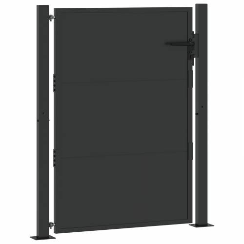 Dvorišna vrata - Vrtna vrata Crna 100 x 150 cm Čelik s praškastim premazom Cijena