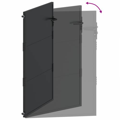 Dvorišna vrata - Vrtna vrata Crna 100 x 150 cm Čelik s praškastim premazom Cijena