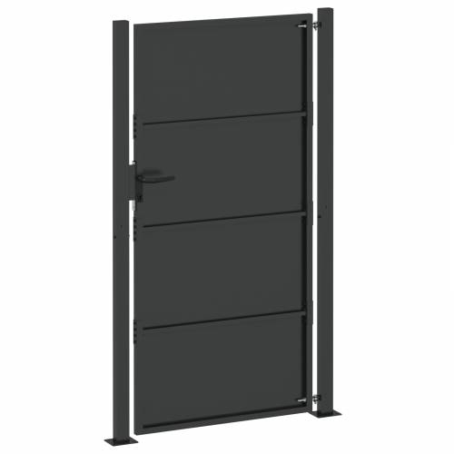 Dvorišna vrata - Vrtna vrata Crna 100 x 175 cm Čelik s praškastim premazom Cijena