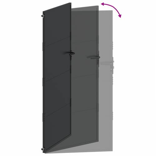 Dvorišna vrata - Vrtna vrata Crna 100 x 175 cm Čelik s praškastim premazom Cijena