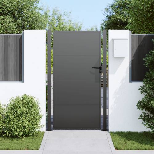 Dvorišna vrata - Vrtna vrata Crna 100 x 200 cm Čelik s praškastim premazom Cijena