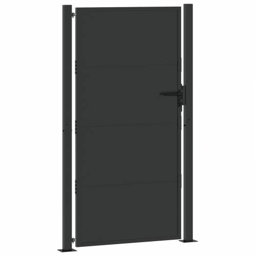 Dvorišna vrata - Vrtna vrata Crna 100 x 200 cm Čelik s praškastim premazom Cijena