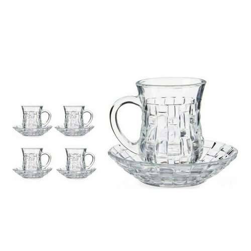Set Šalica s Tanjurićima 125 ml Providan Staklo (12 x 9 x 12 cm) (4 kom.) Cijena