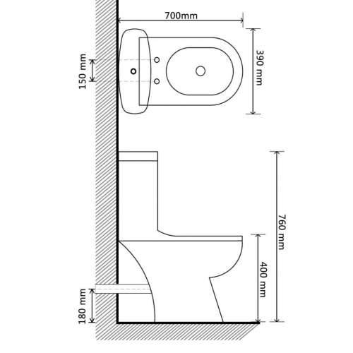 Toaletna školjka sa cisternom crna Cijena