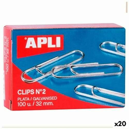 Spajalica Apli Nº 2 Srebrna Srebro 32 mm (10 Dijelovi) (20 kom.) Cijena