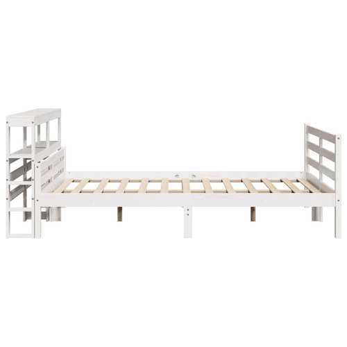 Okvir za krevet s uzglavljem 160 x 200 cm od masivne borovine - Prirodna 160 x 200 cm Cijena