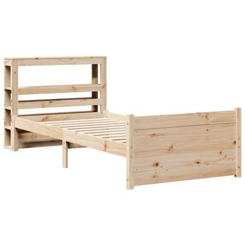 Okvir kreveta s uzglavljem 90 x 200 cm od masivne borovine Cijena