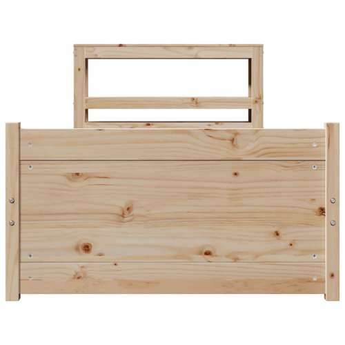 Okvir kreveta s uzglavljem 90 x 200 cm od masivne borovine Cijena