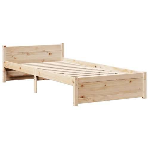 Okvir kreveta s uzglavljem 90 x 200 cm od masivne borovine Cijena