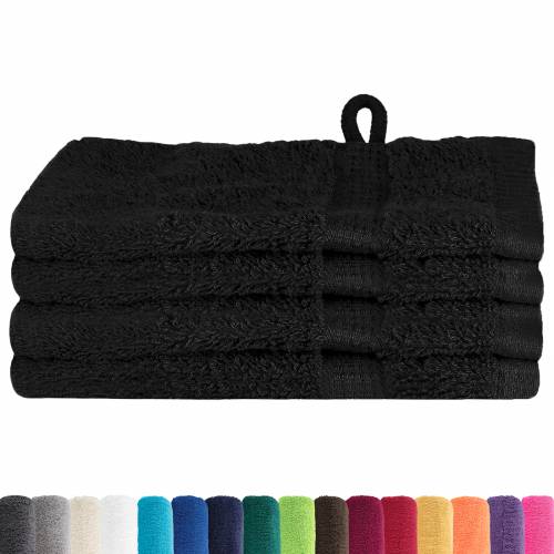 Krpice 4 pcs Crna 15 x 21 cm Pamuk Cijena