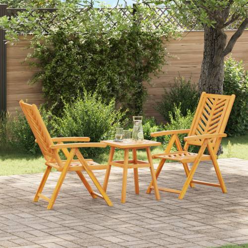 Bistro set za vrt 3 pcs Smeđa Masivno bagremovo drvo Cijena