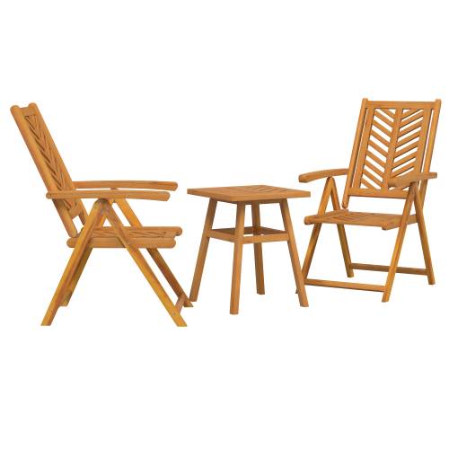 Bistro set za vrt 3 pcs Smeđa Masivno bagremovo drvo Cijena