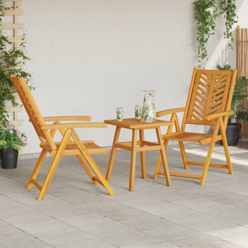 Bistro set za vrt 3 pcs Smeđa Masivno bagremovo drvo Cijena