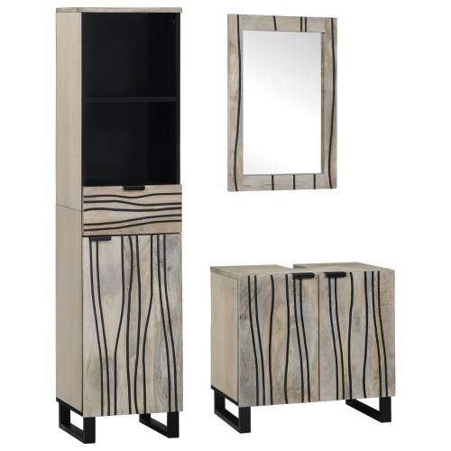 Set namještaja za kupaonicu 3 pcs Bijela 38 x 33 x 160 cm Cijena