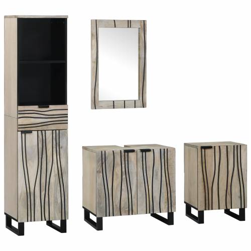 Set namještaja za kupaonicu 4 pcs Orah smeđa 38 x 33 x 160 cm Cijena