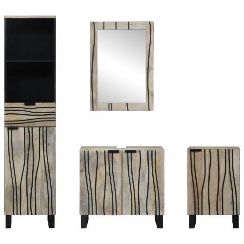 Set namještaja za kupaonicu 4 pcs Orah smeđa 38 x 33 x 160 cm Cijena