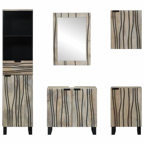 Set namještaja za kupaonicu 5 pcs Orah smeđa 38 x 33 x 160 cm Cijena
