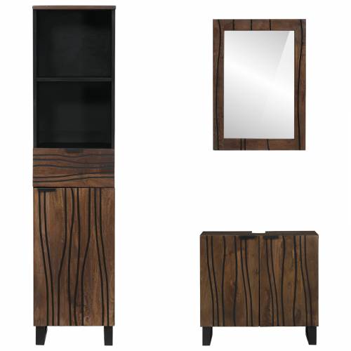 Set namještaja za kupaonicu 3 pcs Orah smeđa 38 x 33 x 160 cm Cijena