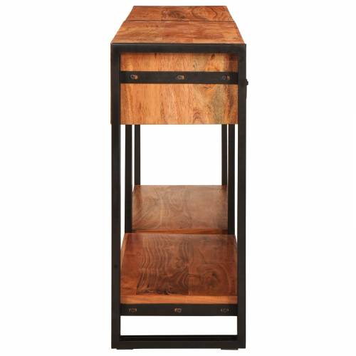 Konzolni Stol 2 s ladicama s policom s pohranom 2 pcs Smeđa 160 x 33 x 75 cm Cijena