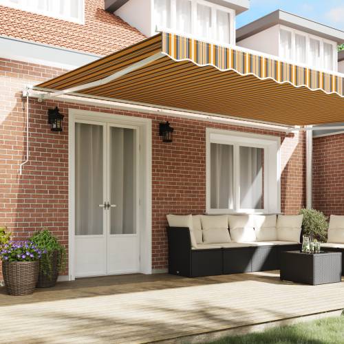 Skrovita tenda Višebojna 500 x 300 cm Tkanina Cijena