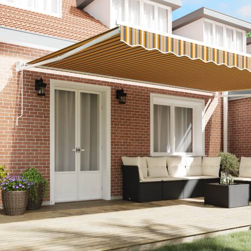 Skrovita tenda Višebojna 500x300 cm Tkanina Cijena