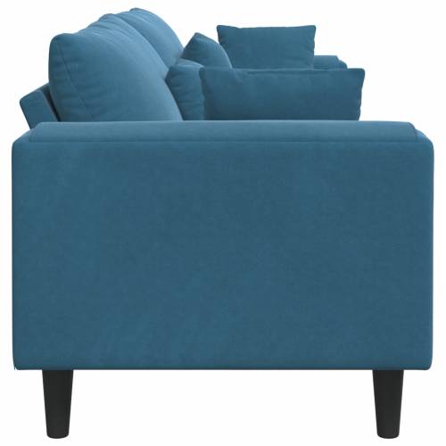 Baršunasta sofa s jastukom s jastukom Plava 208 cm Baršun Cijena
