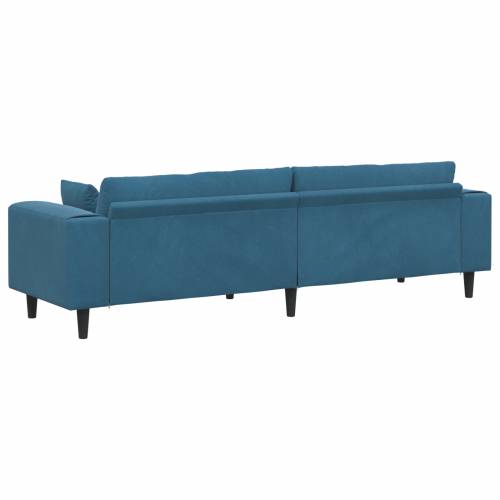Baršunasta sofa s jastukom s jastukom Plava 208 cm Baršun Cijena