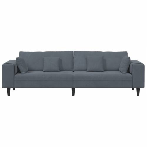 Baršunasta sofa s jastukom s jastukom Tamno siva 208 cm Baršun Cijena