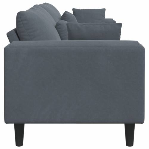 Baršunasta sofa s jastukom s jastukom Tamno siva 208 cm Baršun Cijena