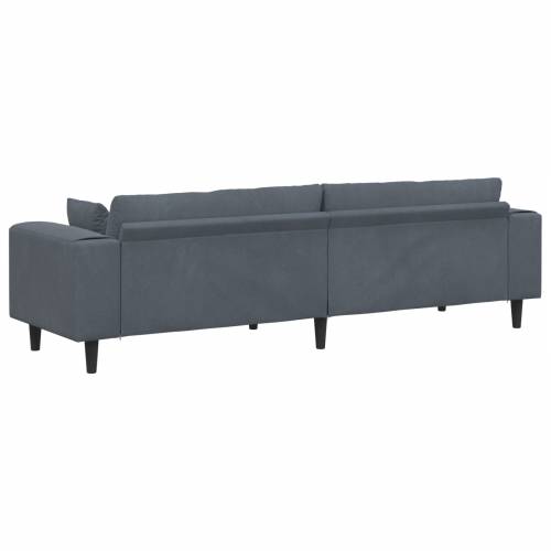Baršunasta sofa s jastukom s jastukom Tamno siva 208 cm Baršun Cijena