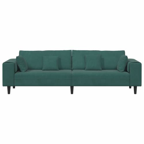 Baršunasta sofa s jastukom s jastukom Tamnozelena 208 cm Baršun Cijena