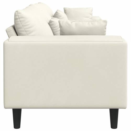 Baršunasta sofa s jastukom s jastukom Krem 208 cm Baršun Cijena