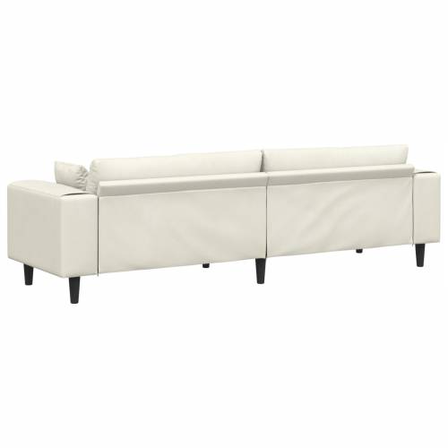 Baršunasta sofa s jastukom s jastukom Krem 208 cm Baršun Cijena