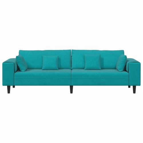Baršunasta sofa s jastukom s jastukom Tirkizna 208 cm Baršun Cijena