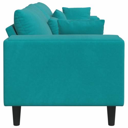 Baršunasta sofa s jastukom s jastukom Tirkizna 208 cm Baršun Cijena