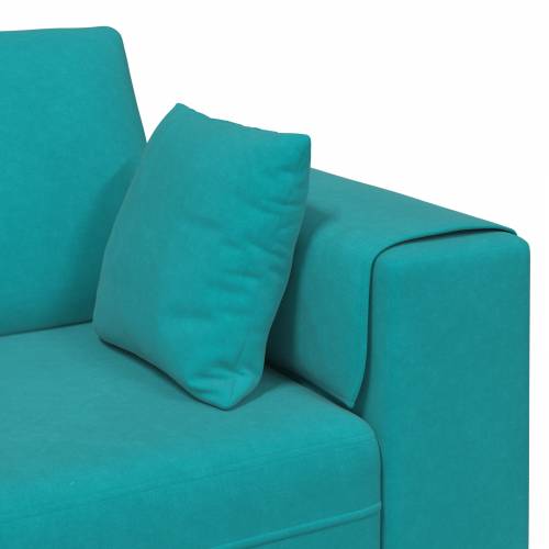 Baršunasta sofa s jastukom s jastukom Tirkizna 208 cm Baršun Cijena