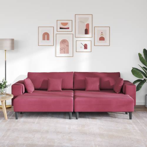 Baršunasta sofa s jastukom s jastukom 3 pcs 208 cm Baršun Cijena