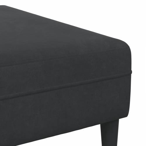 Baršunasta sofa s jastukom s jastukom 3 pcs Crna 208 cm Baršun Cijena
