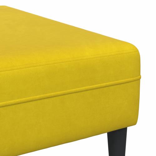 Baršunasta sofa s jastukom s jastukom 3 pcs Žuta 208 cm Baršun Cijena