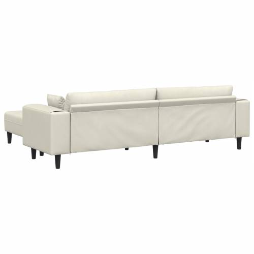 Baršunasta sofa s jastukom s jastukom 3 pcs Krem 208 cm Baršun Cijena