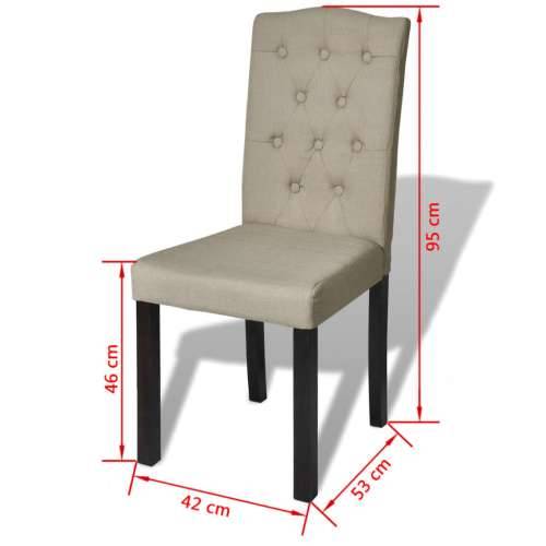 Blagovaonske stolice od tkanine 2 kom boja devine dlake Cijena