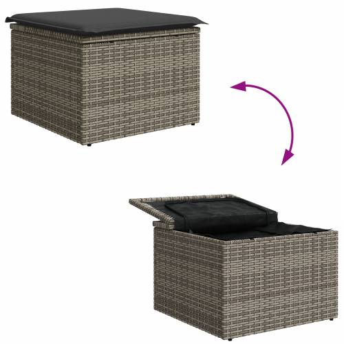 set vrtnih sofa od 9 komada s jastučićima sivi poli ratan akacija Cijena
