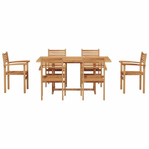 Vrtni set za objed 7 pcs Smeđa Cijena