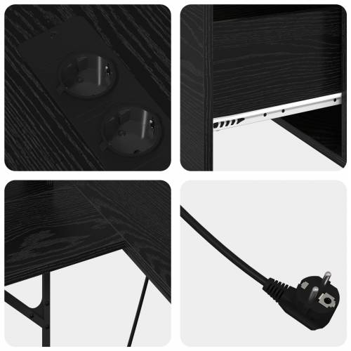Stol Crni hrast 182 x 101 x 87.5 cm Konstruirano drvo Cijena