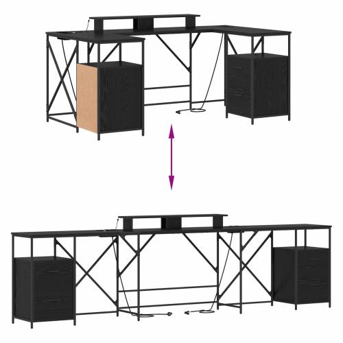 Stol Crni hrast 182 x 101 x 87.5 cm Konstruirano drvo Cijena