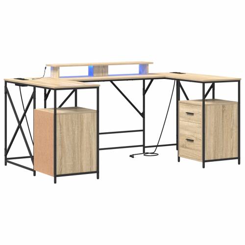 Stol s ladicama s pohranom 182 x 101 x 87.5 cm Konstruirano drvo Cijena