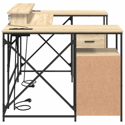 Stol s ladicama s pohranom 182 x 101 x 87.5 cm Konstruirano drvo Cijena