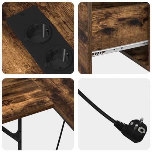 Stol s ladicama s pohranom 182 x 101 x 87.5 cm Konstruirano drvo Cijena